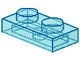3023-15G Platte plaat 1x2 transparant lichtblauw gebruikt *1B367