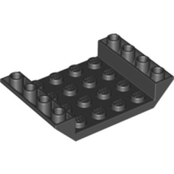 30283-11G Omgekeerde dakpan 45 graden 4x6 dubbel met 4x4 uitsnede zwart gebruikt *1D014