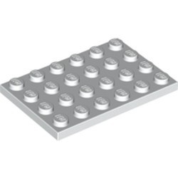 3032-1G Platte plaat 4x6 wit gebruikt *1A038