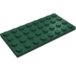 3035-80G Platte plaat 4x8 groen, donker gebruikt *1A039