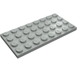3035-9G Platte plaat 4x8 lichtgrijs (klassiek) gebruikt *1A039