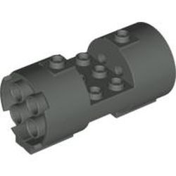 30360-10 Cylinder 3x6x2 2/3 Oudere type niet-gevulde noppen 2x6 donker, grijs (klassiek) gebruikt *