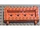 30643-4 Bodemplaat met wielhouders 4x10x 1 1/3 met technic gaten oranje NIEUW *3D000