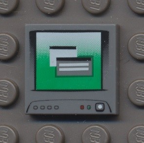 3068bpb0058-85 Tegel 2x2 Groen computerscherm grijs, donker (blauwachtig) NIEUW *