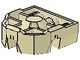 32172-2G Technic Connector Block 3x3x1 crème gebruikt *1D000