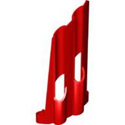 32189-5G Technic, Sierpaneel # 4 Large Long, Large Holes, Sode B rood gebruikt *5K000