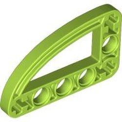 32250-34G Technic, Hefbalk 3x5 met kwart elipse (raam) lime gebruikt *1D000