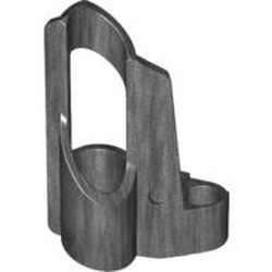 32527-77G Technic, Sierpaneel # 5 Small Short, Large Hole, Side A grijs, donkerparel gebruikt *5K000