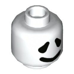 3626pb2617-1 Hoofd, tweezijdig spook lachdend/sip wit NIEUW *0B0000