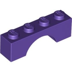 3659-89G Steen, boog 1x4x1 hoog paars, donker gebruikt *1D051