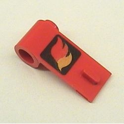 3822pb02-5G Autodeur 1x3x1 links brandweer rood gebruikt *1B393