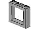 4033-9G Trein, raamframe 1x4x3 Open noppen top lichtgrijs (klassiek) gebruikt *1C035
