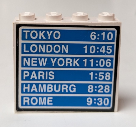 4215pb031-1G Paneel 1x4x3 met schema (sticker) - Set 6597 wit gebruikt *0D0000