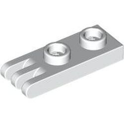 4275-1G Scharnierplaat 1x2 - 3 vingers aan uiteinde (vert) wit gebruikt *1B311