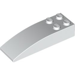 44126-1G Dakpan 6x2 gebogen met vier noppen wit gebruikt *1D036