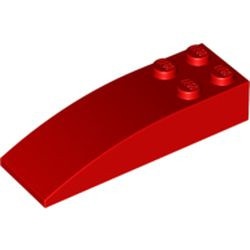 44126-5G Dakpan 6x2 gebogen met vier noppen rood gebruikt *1D036