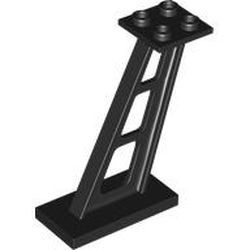 4476b-11G Pilaar 2x4x5 (schuin) zwart gebruikt *2B074