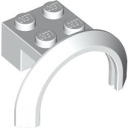 50745-1 Spatbord/sierboog 4 x 2 1/2 x 2 (HOGE boog) wit NIEUW *0B002