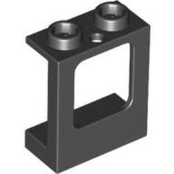 60032-11G Raam 1x2x2 in paneel 1 gat bodem voor ruit 60601 zwart gebruikt *1C040