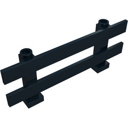 6079-11G Hek met horizontale planken 1x8x2 zwart gebruikt *1C026