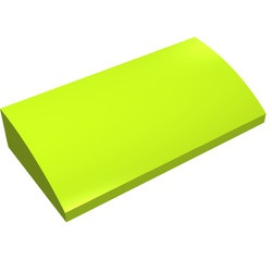 61068-34G Dakpan 2x4x 2/3 (plat afgerond eenzijdig) geen noppen geen tubes lime gebruikt *1D037