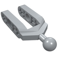 6572-86 Technic, Besturing Knuckle Arm met kogelgewricht grijs, licht (blauwachtig) NIEUW *0L0000