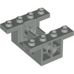 6585-9G Technic, Tandwielbox 4x4x1 2/3 (plat) lichtgrijs (klassiek) gebruikt *0D000