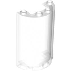 85941-12 Cylinder, half 2x4x5 met 1x2 uitsnede transparant NIEUW *
