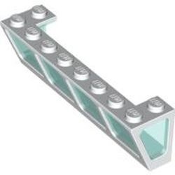 89648c02-1G Raam 2x8x2 Boot MET transparant lichtblauw glas wit gebruikt *1C042