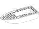 bfloat2c01-1G Drijvende boot 25x10x 4 1/3 (pakketzending) wit gebruikt *