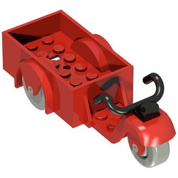 fabac1-5G FABULAND driewieler 1 wiel VOOR rood gebruikt *