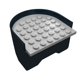 x147c01-11G Achtersteven (rompdeel) grijs dek (PAKKETZENDING) zwart gebruikt *