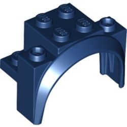 18974-63 Spatbord/sierboog 4 x 2 1/2 x 2 1/3 steen met boog blauw, donker NIEUW *0L000