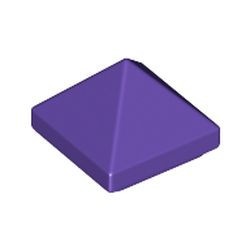 22388-89 DakNOK 45 graden PYRAMIDE 1x1 2/3 hoog top 4 zijdig paars, donker NIEUW *1L190