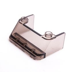 2437-13G Autoruit 3x4x1 1/3 (schuin 45 graden ) (lang zijstuk) transparant gebruikt *1C007