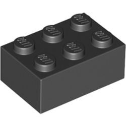 3002-11G Steen 2x3 zwart gebruikt *1A056
