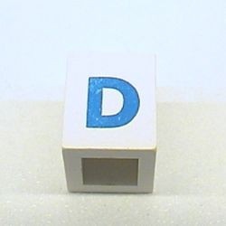 3005ptDb-1G Steen 1x1 met letter D dik wit gebruikt *5V01-13