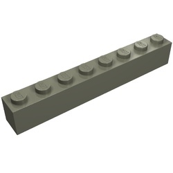 3008-10 Steen 1x8 donker, grijs (klassiek) NIEUW *5K0000