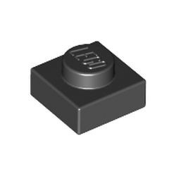 3024-11G Platte plaat 1x1 zwart gebruikt *1B366