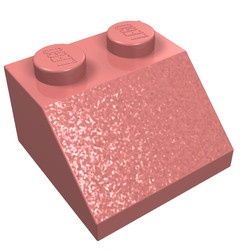 3039-58G Dakpan 45 graden 2x2 rood, zandkleurig gebruikt *1D021