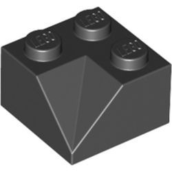 3046a-11G Dakpan 45 graden 2x2 hoek binnenzijde voor oa dakkapel zie 3049 voor nok zwart gebruikt *1D033