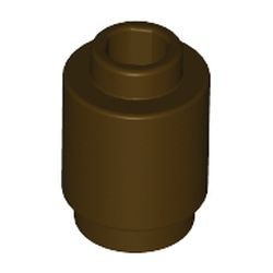 3062b-120 Steen 1x1 rond- met inkeping onder, open nop bruin, donker NIEUW *1B076