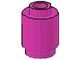 3062b-47 Steen 1x1 rond- met inkeping onder, open nop roze, donker NIEUW *1B076