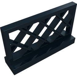 3185-11G Hekwerk 1x4x2 klassiek ruitpatroon zwart gebruikt *1C023