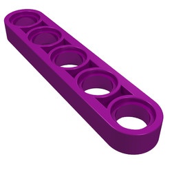 32017-24 Technic, Hefbalk 1x5 dun paars NIEUW *1D000