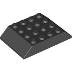 32083-11G Dakpan 45 graden dubbel 4x6 (oa treindak) zwart gebruikt *1D015