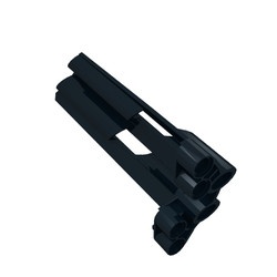 32189-11G Technic, Sierpaneel # 4 Large Long, Large Holes, Sode B zwart gebruikt *5K000