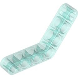 32348-15 Technic, Hefbalk 1x7 (4x4) gebogen dik transparant lichtblauw NIEUW *1D000