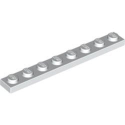 3460-1G Platte plaat 1x8 wit gebruikt *1B372