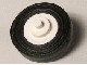 3464c01-1G Wiel met gladde band twee asjes wit gebruikt *5W000